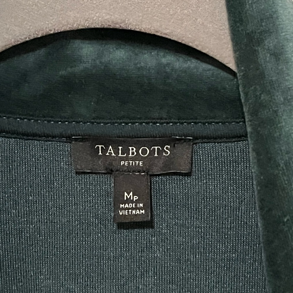 Talbots Deep green velvet blazer - Picture 2 of 5